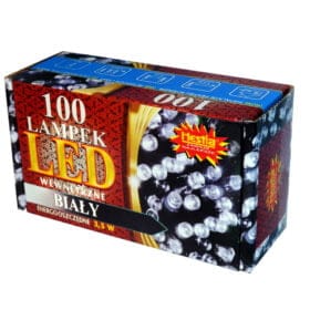 100 lampek led białe wewnętrzne